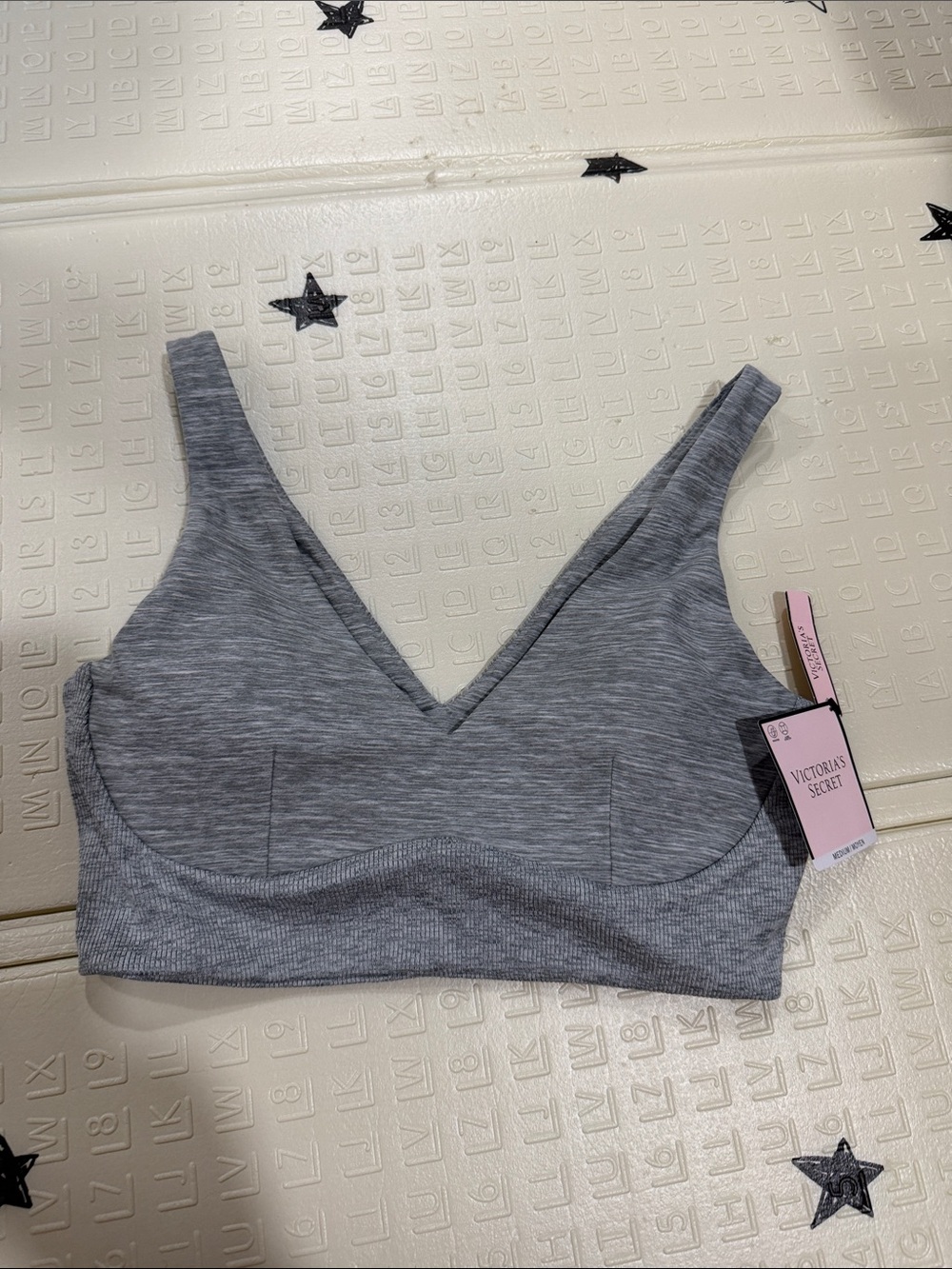 Victoria's Secret Heather Gray V-Neck Seamless Wireless Bralette